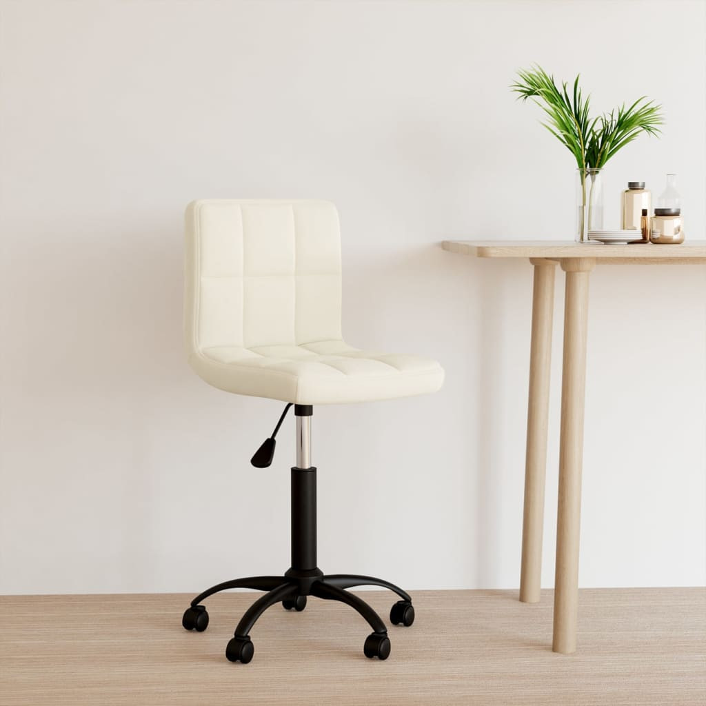 vidaXL Bürostuhl Drehbar Creme Samt
