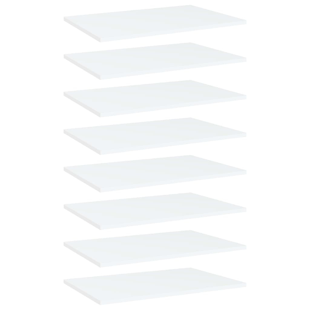 vidaXL Bücherregal-Bretter 8 Stk. Weiß 60x40x1,5 cm Holzwerkstoff