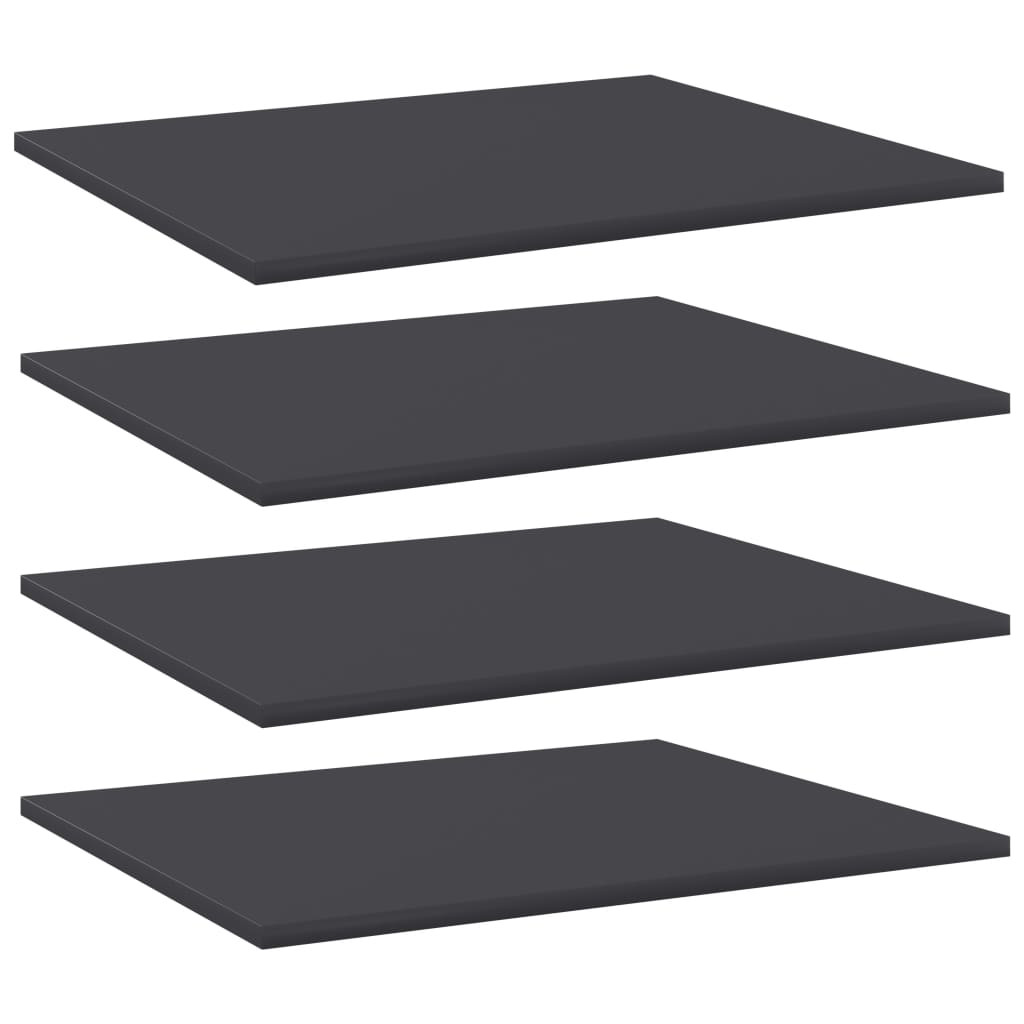 vidaXL Bücherregal-Bretter 4 Stk. Grau 60x50x1,5 cm Holzwerkstoff
