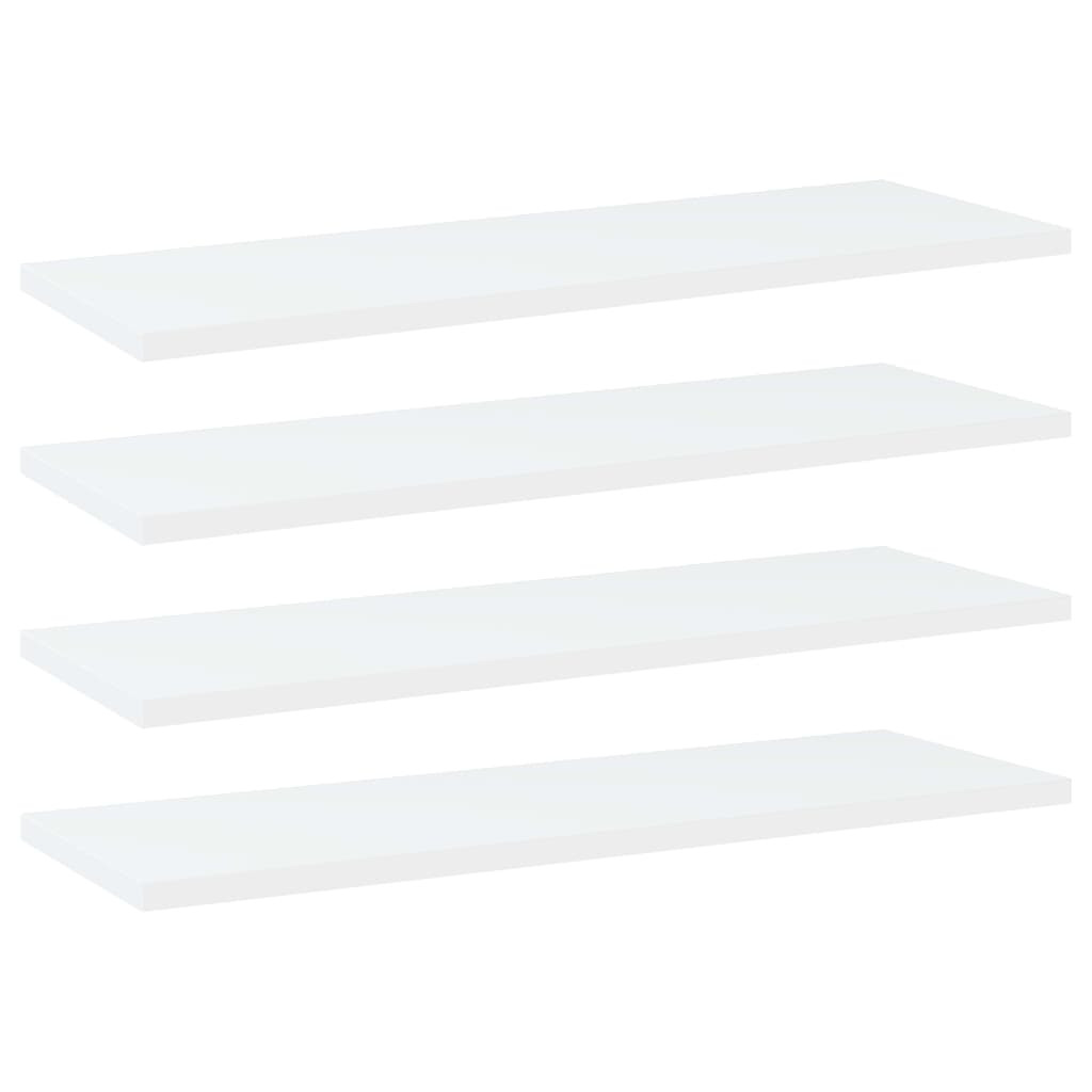vidaXL Bücherregal-Bretter 4 Stk. Weiß 60x20x1,5 cm Holzwerkstoff
