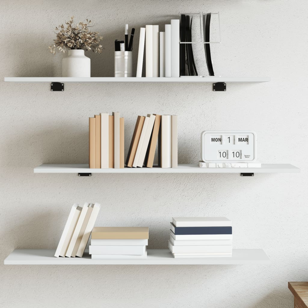 vidaXL Bücherregal-Bretter 4 Stk. Weiß 80x30x1,5 cm Holzwerkstoff