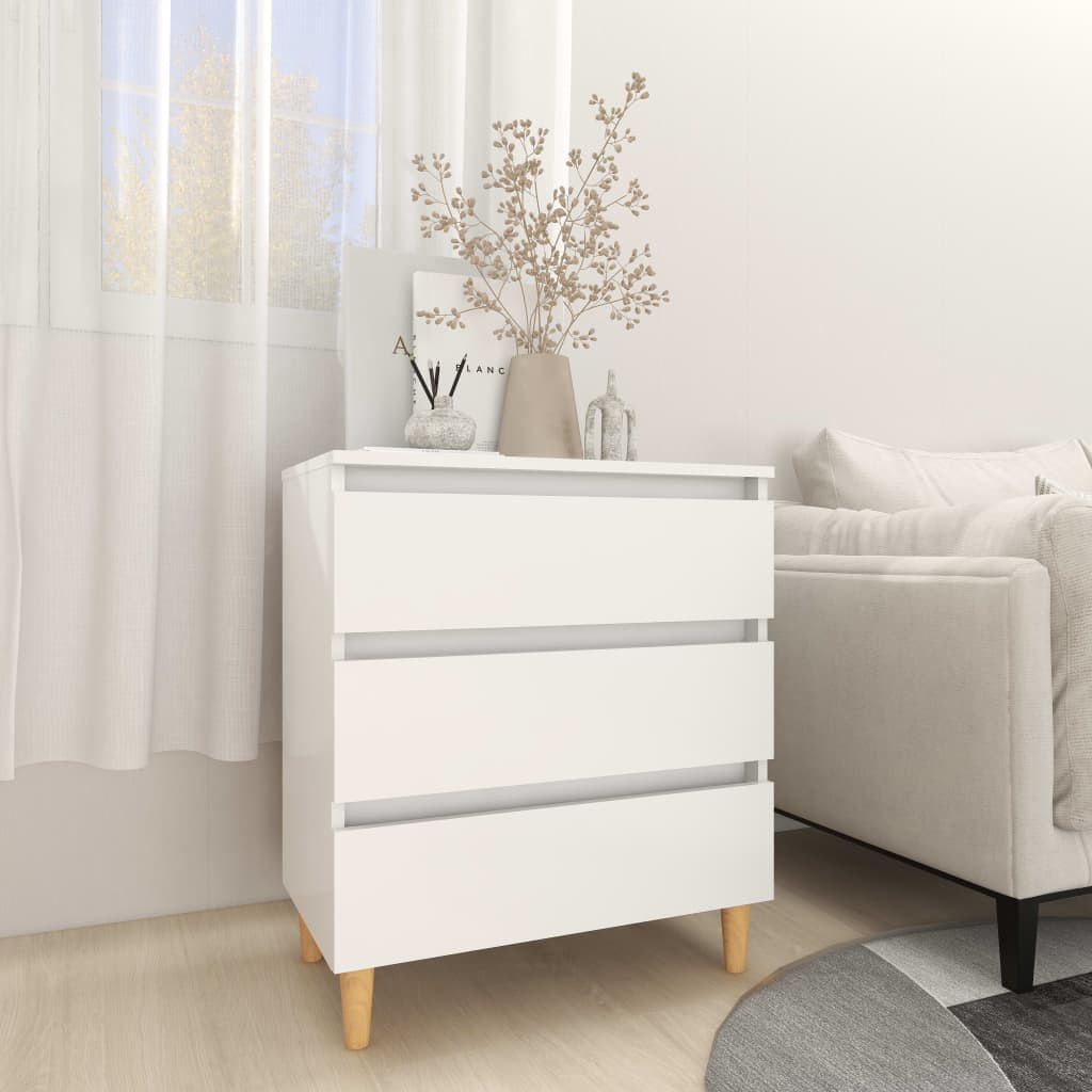 vidaXL Sideboard Weiß 60x35x69 cm Holzwerkstoff