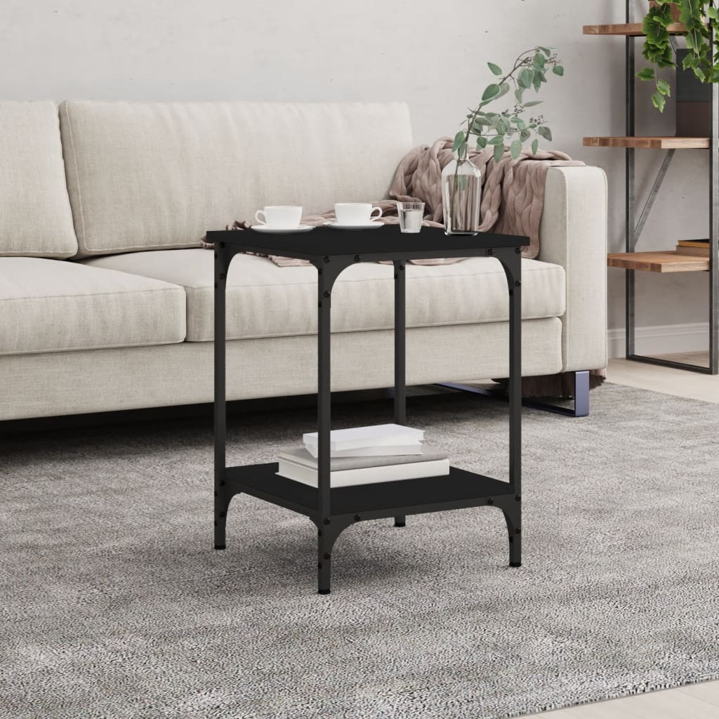 vidaXL Couchtisch Schwarz 40x40x55 cm Holzwerkstoff