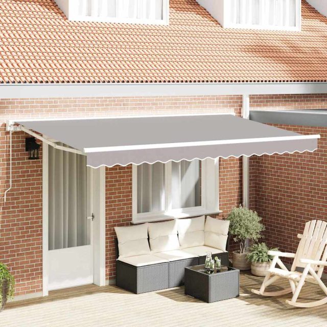 vidaXL Markisenrahmen Hellgrau 400 x 200 cm