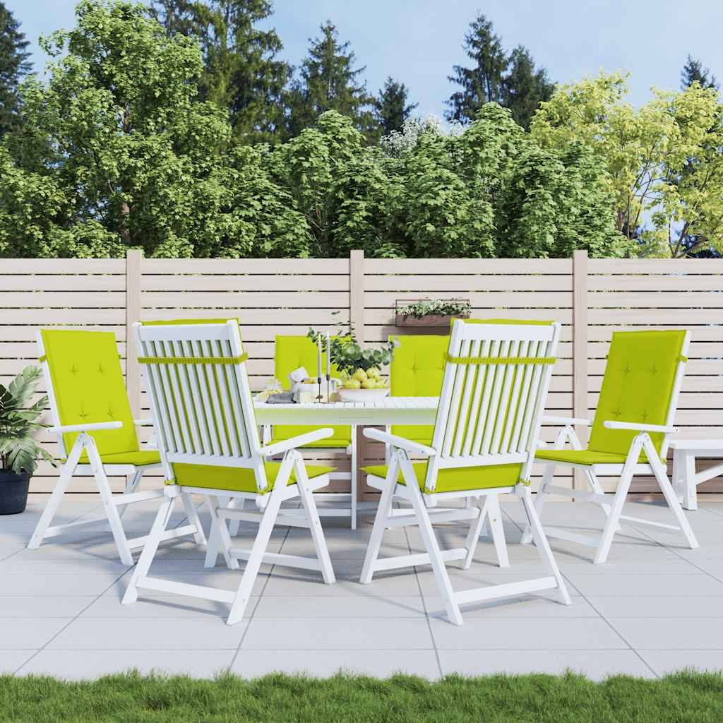 vidaXL Gartenstuhlauflagen für Hochlehner 6 Stk. Knallgrün 120x50x3 cm