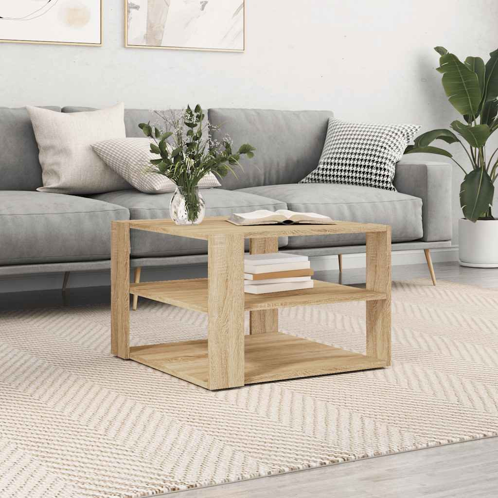vidaXL Couchtisch Sonoma-Eiche 58x58x40 cm Holzwerkstoff