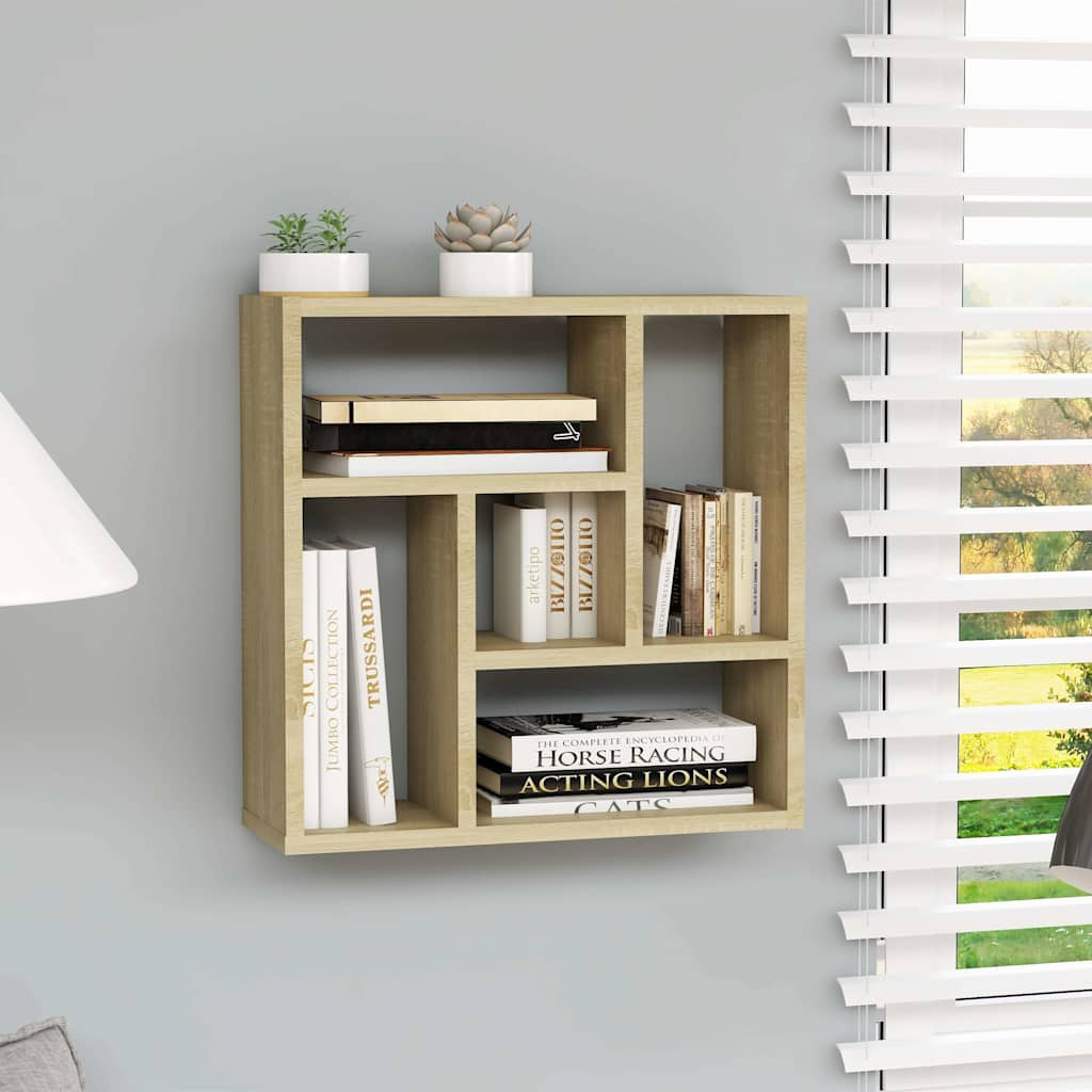 vidaXL Wandregal Sonoma-Eiche 45x16x45 cm Holzwerkstoff
