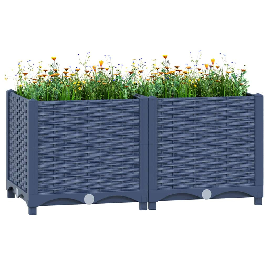 vidaXL Hochbeet 80x40x38 cm Polypropylen