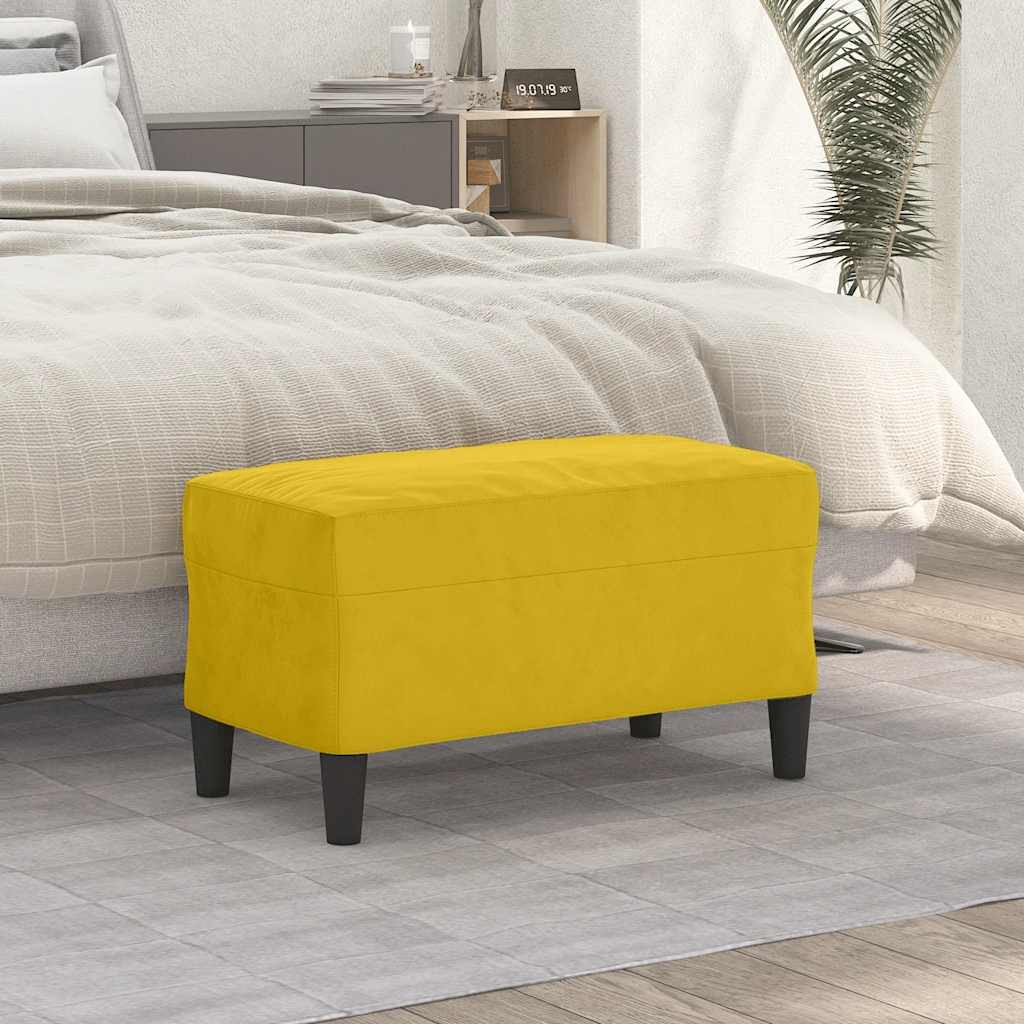 vidaXL Sitzbank Gelb 70x35x41 cm Samt