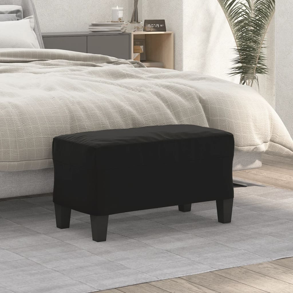 vidaXL Sitzbank Schwarz 70x35x41 cm Mikrofasergewebe