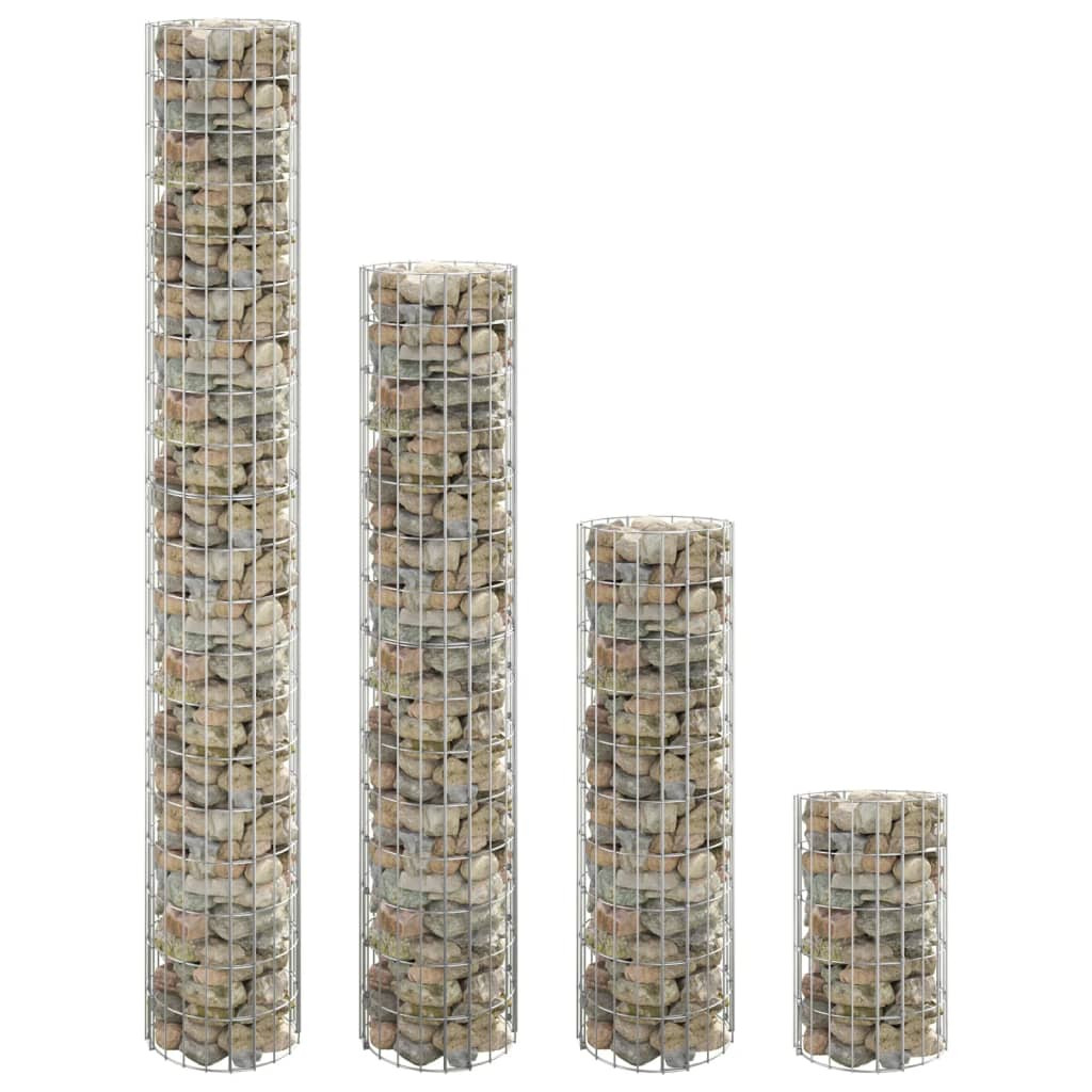 vidaXL Gabionen-Hochbeete 4 Stk. Rund Ø30x50/100/150/200 cm