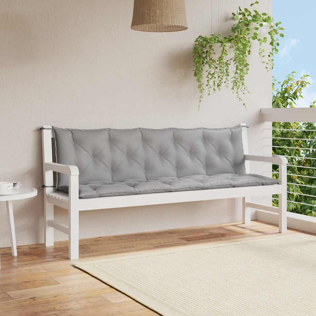 vidaXL Gartenbank-Auflage Grau 180x(50+50)x7 cm Oxford-Gewebe