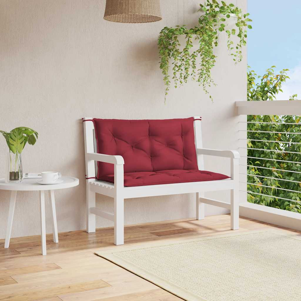 vidaXL Gartenbank-Auflage Weinrot 100x(50+50)x7 cm Oxford-Gewebe