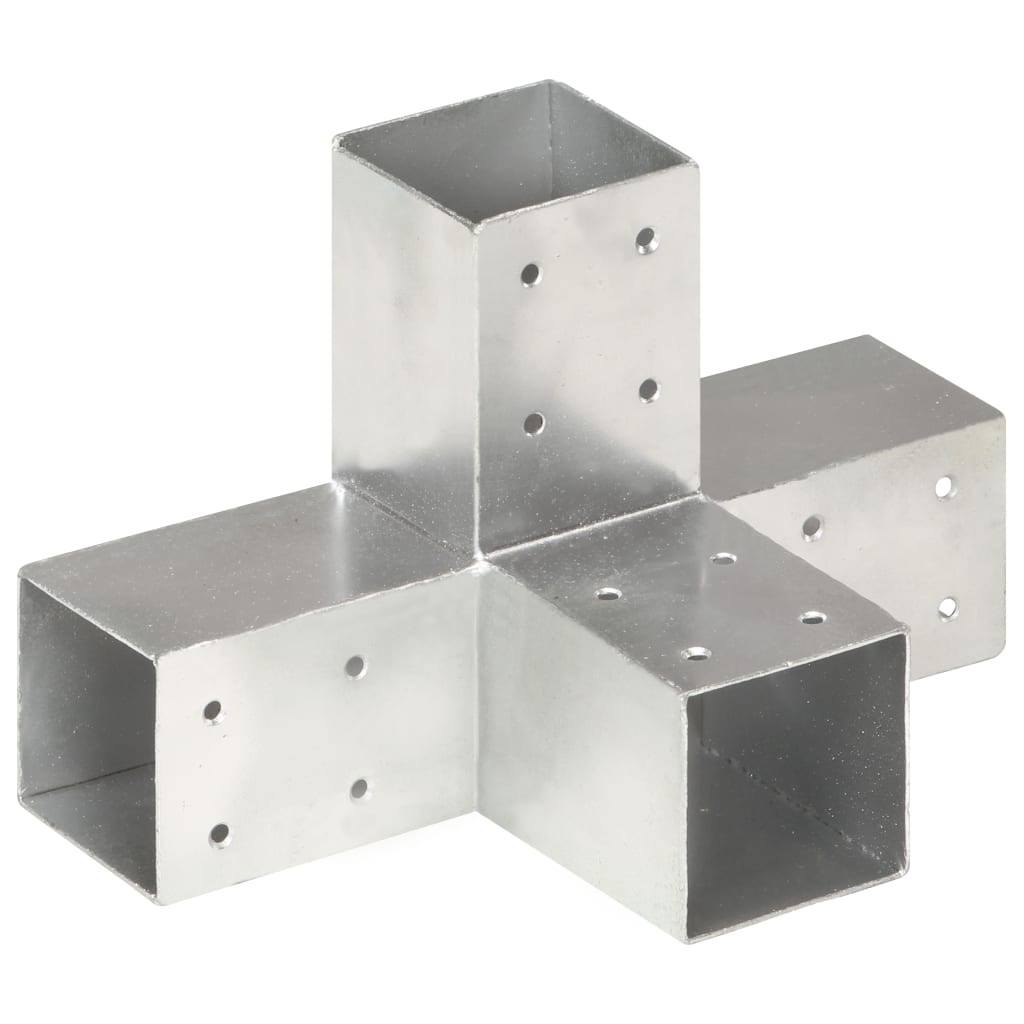 vidaXL Pfostenverbinder X-Form Verzinktes Metall 71 x 71 mm