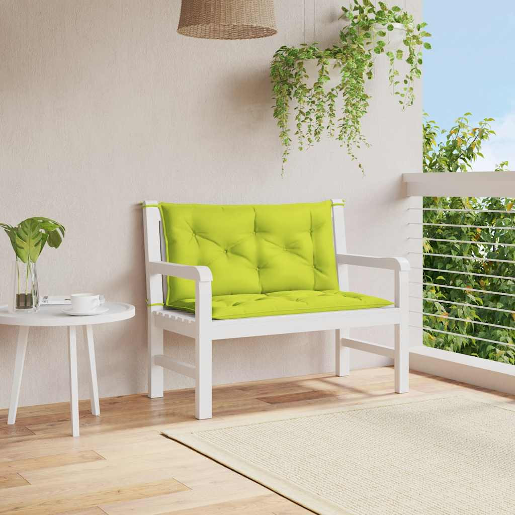 vidaXL Gartenbank-Auflage Hellgrün 100x(50+50)x7 cm Oxford-Gewebe