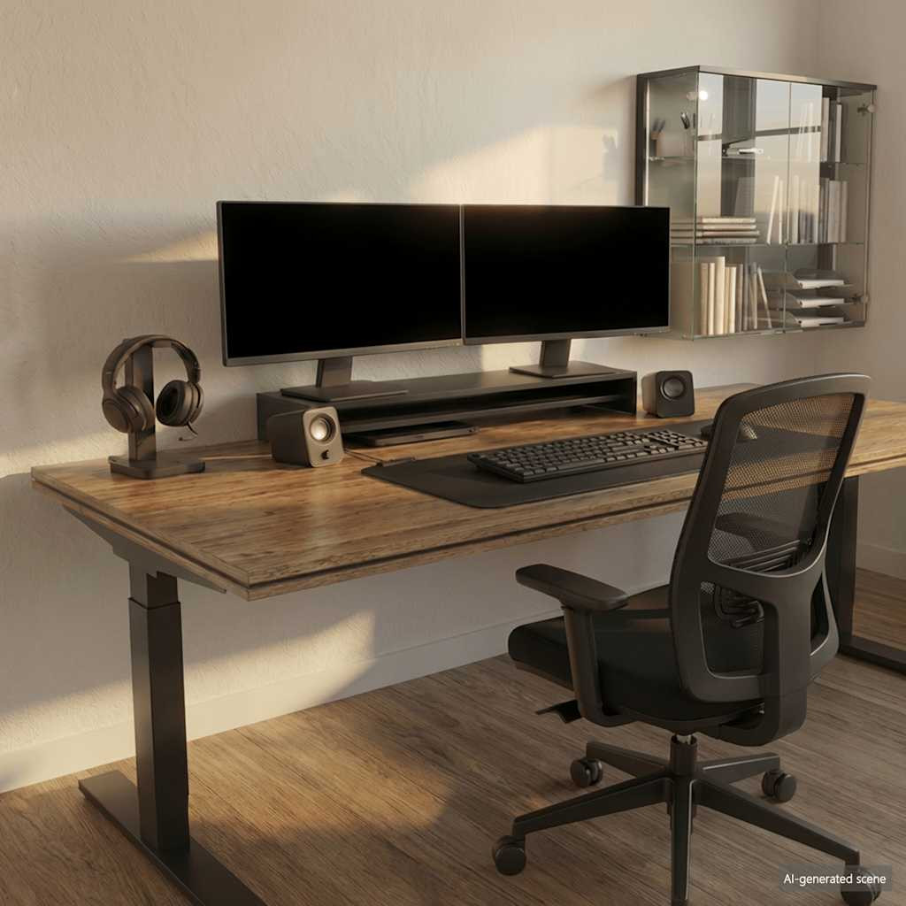 vidaXL Monitorständer Schwarz 100x24x13 cm Holzwerkstoff