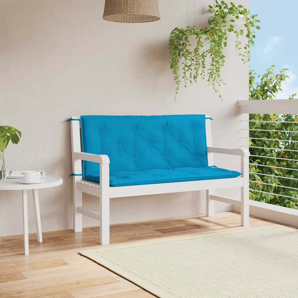 vidaXL Gartenbank-Auflage Hellblau 120x(50+50)x7 cm Oxford-Gewebe