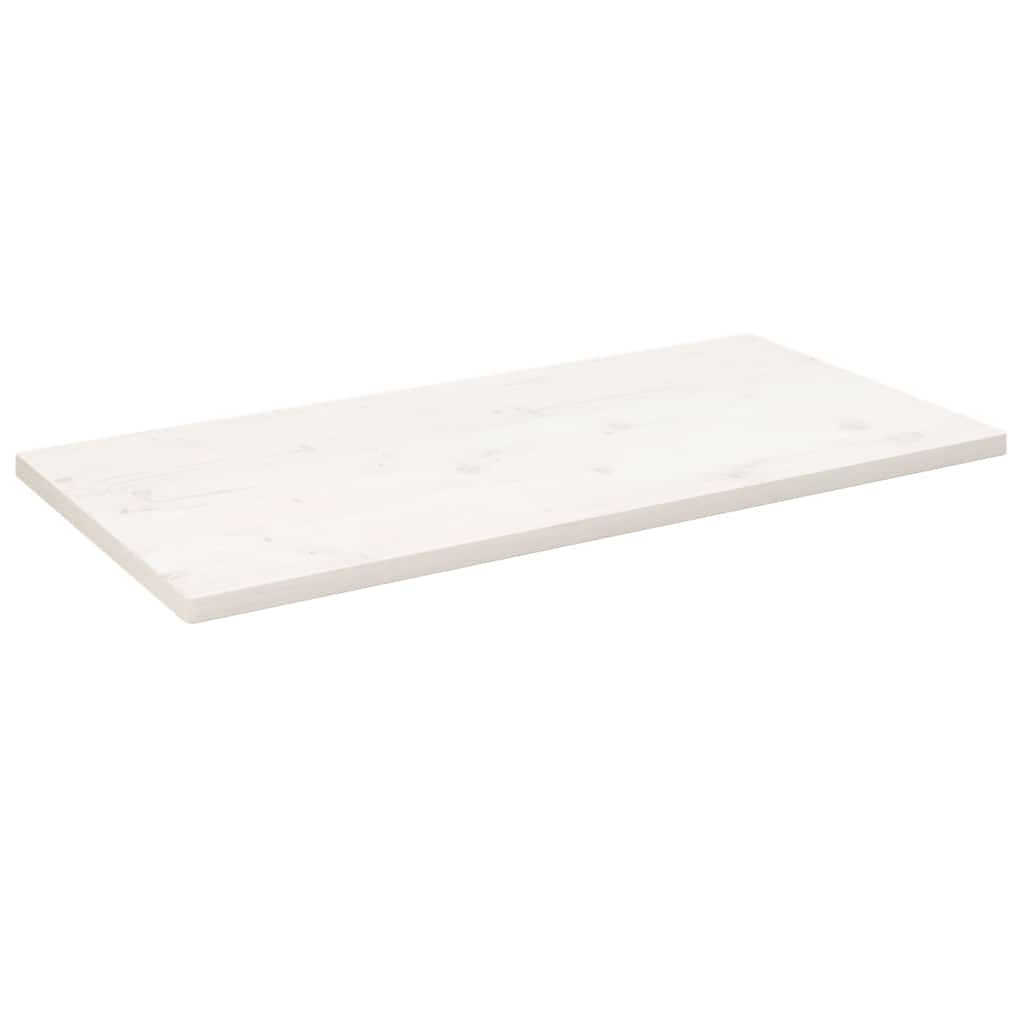 vidaXL Tischplatte Weiß 110x60x2,5 cm Massivholz Kiefer Rechteckig