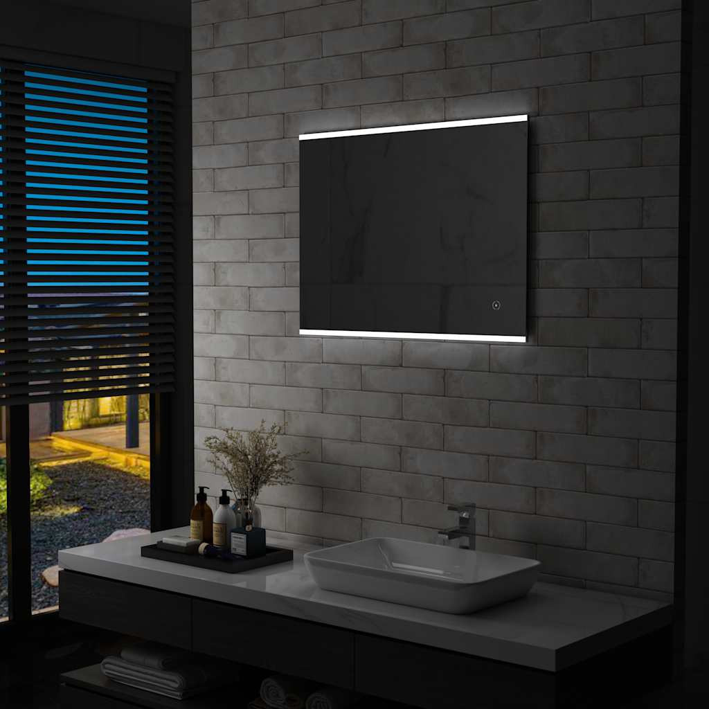 vidaXL LED-Badspiegel mit Berührungssensor 80x60 cm