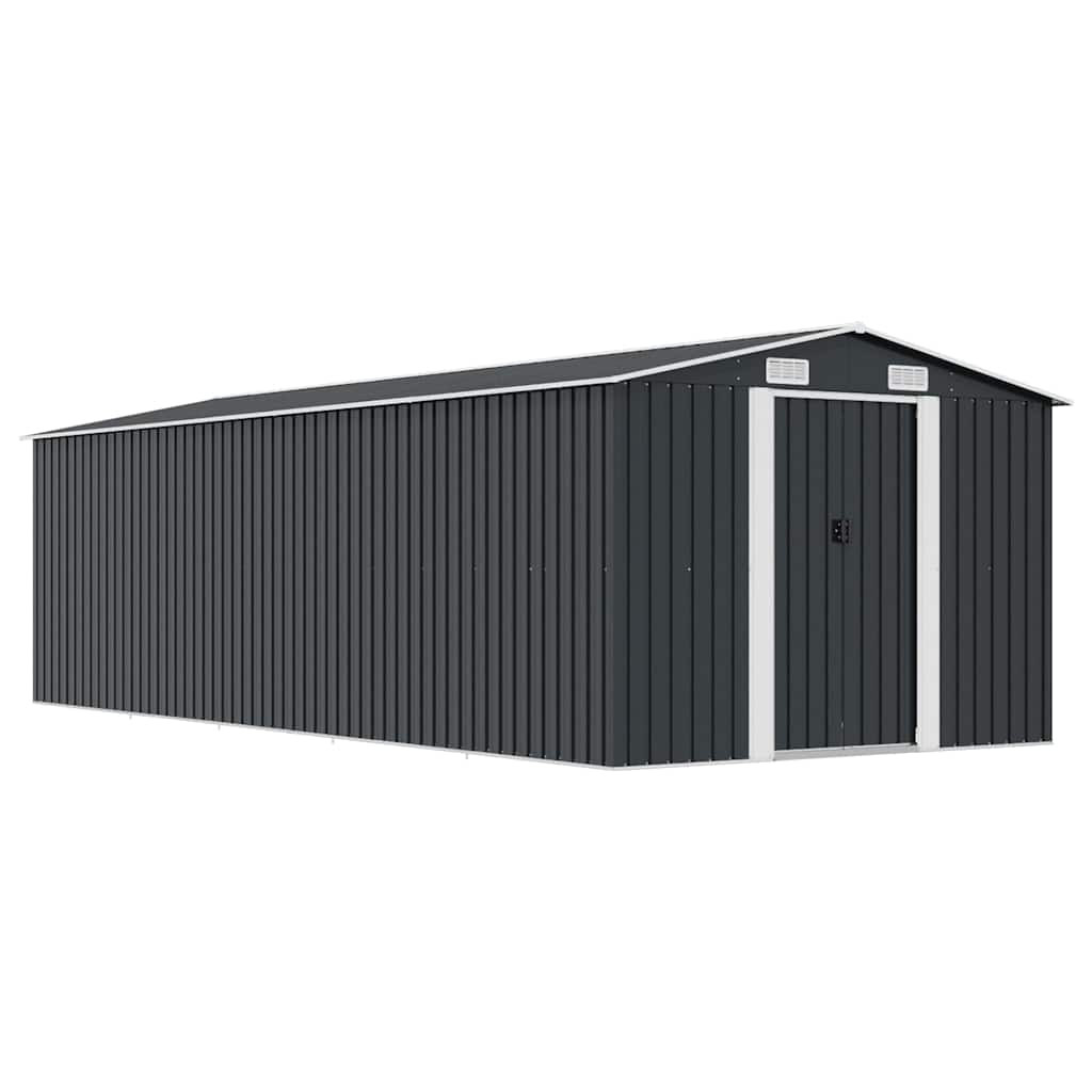 vidaXL Gerätehaus 257x580x181 cm Metall Anthrazit