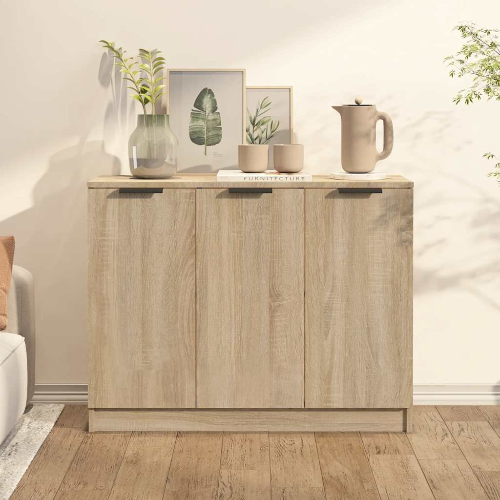 vidaXL Sideboard Sonoma-Eiche 90,5x30x70 cm Holzwerkstoff