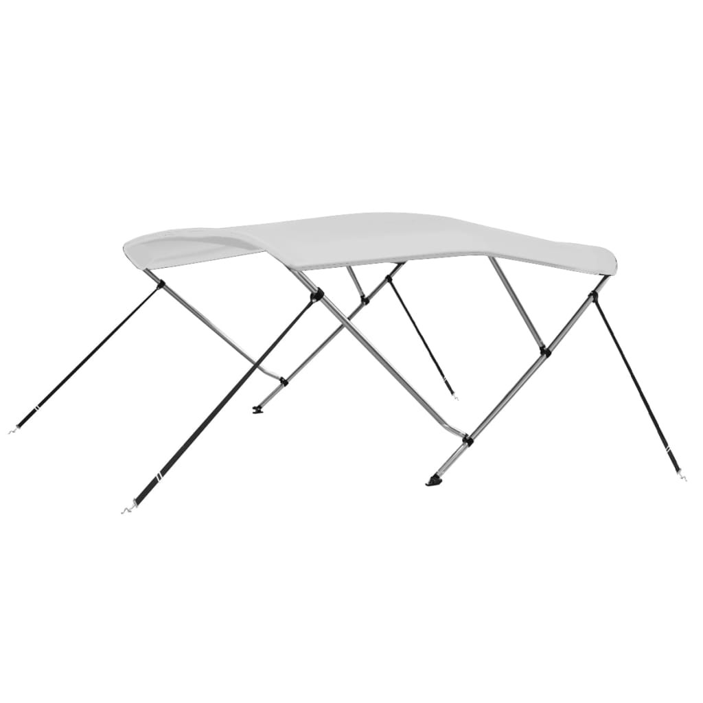 vidaXL 3-Bow Bimini Top Weiß 183x196x137 cm