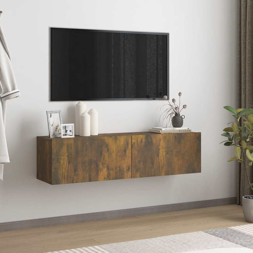 vidaXL TV-Wandschrank Räuchereiche 120x30x30 cm Holzwerkstoff