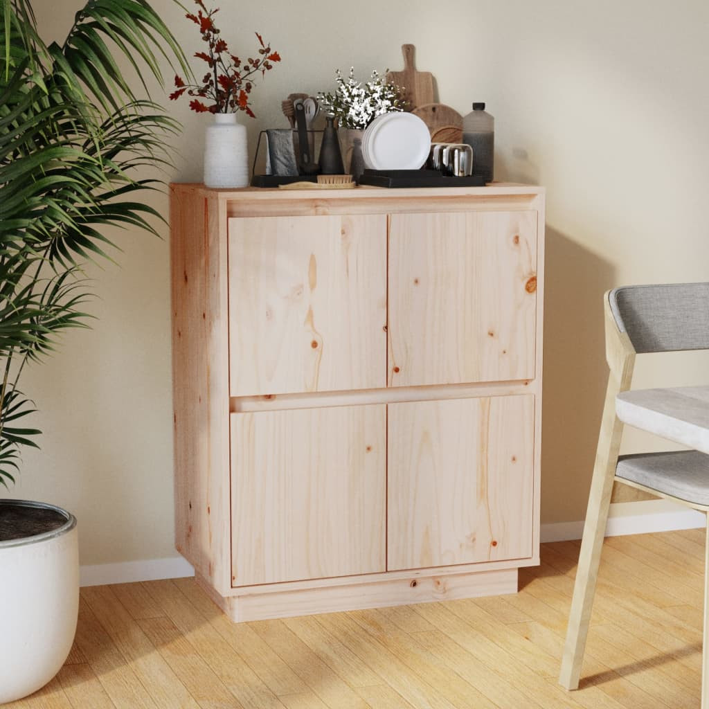 vidaXL Sideboard 60x34x75 cm Massivholz Kiefer