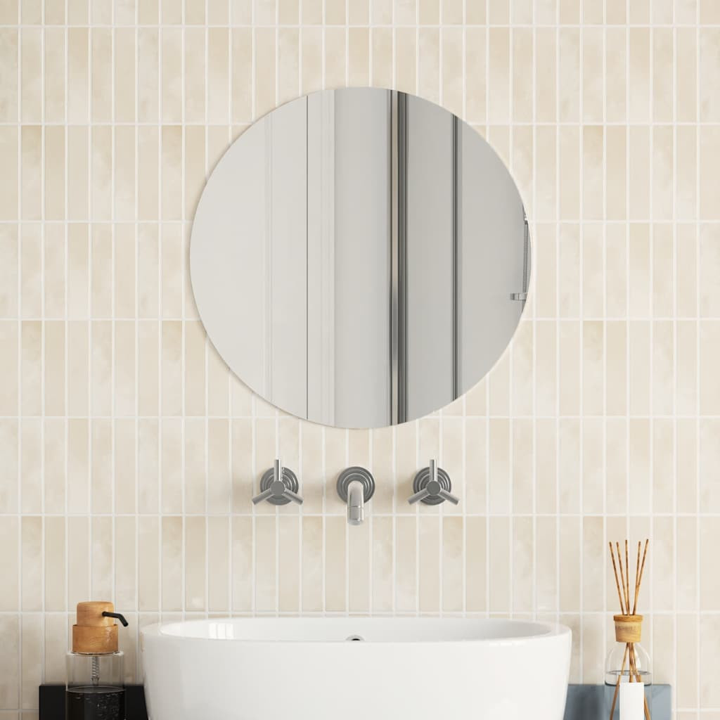 vidaXL Wandspiegel 50 cm Rund Glas