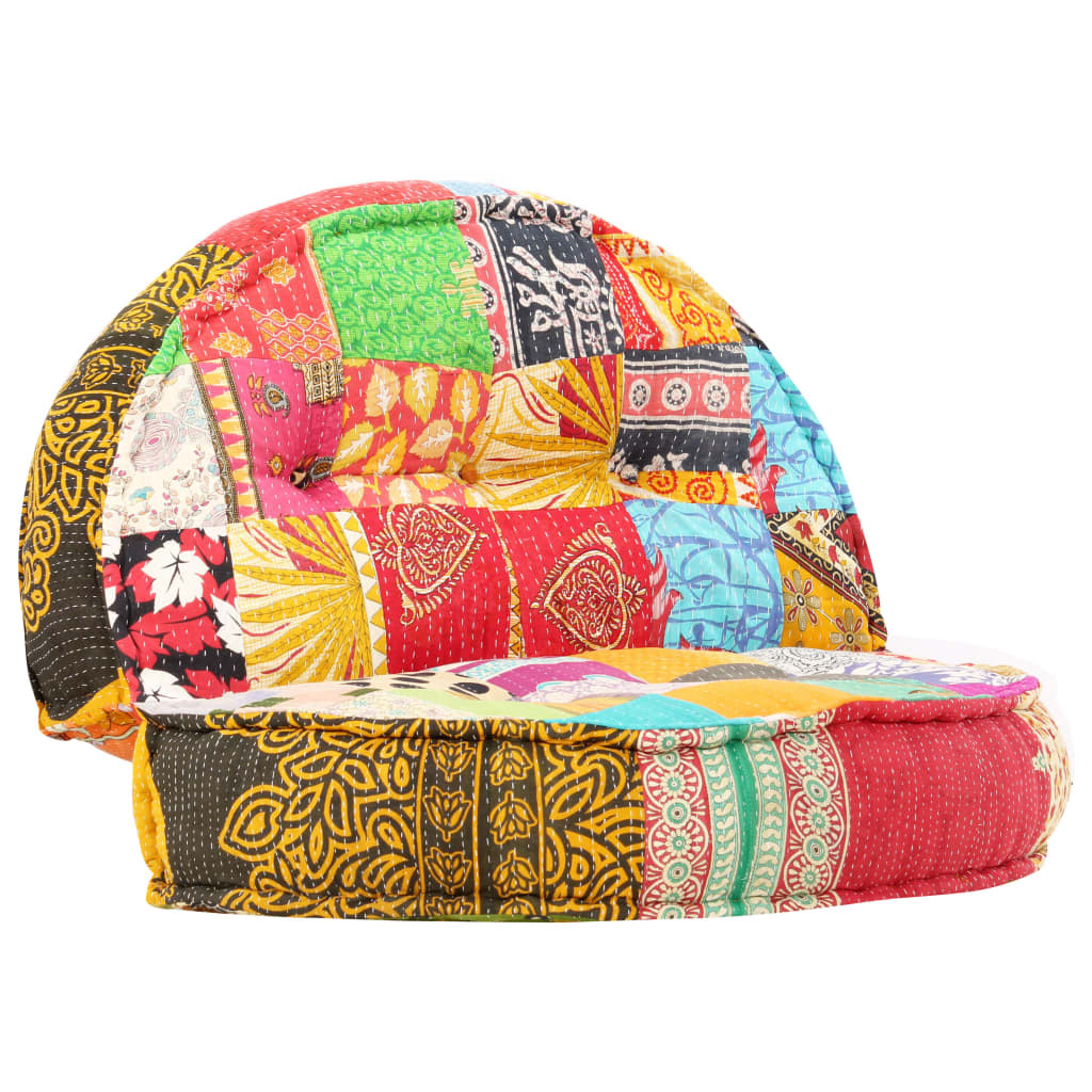 vidaXL Pouf 100x20 cm Patchwork Stoff
