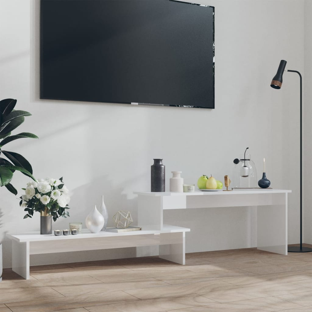 vidaXL TV-Schrank Hochglanz-Weiß 180x30x43 cm Holzwerkstoff
