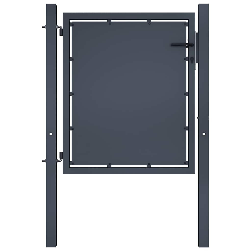 vidaXL Gartentor aus Stahl 100 x 100 cm Anthrazit