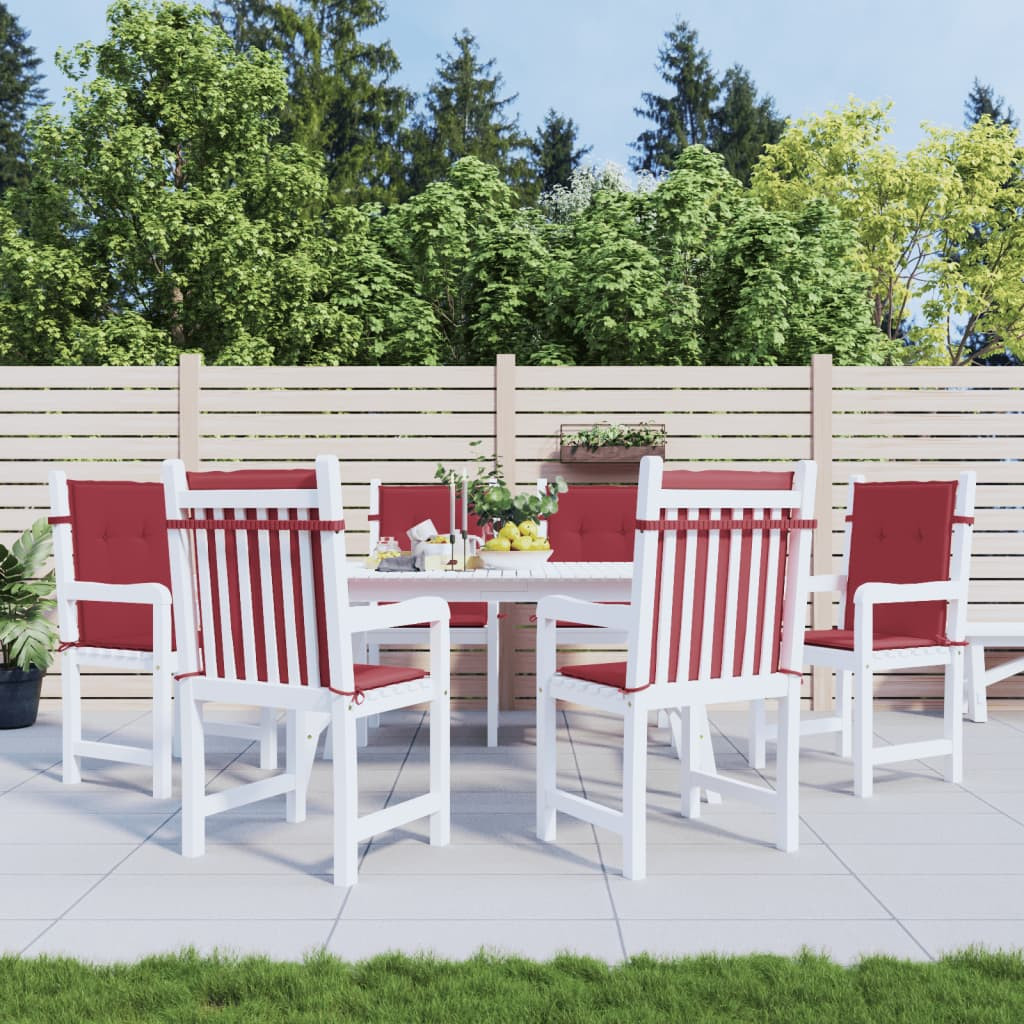 vidaXL Gartenstuhlauflagen für Niedriglehner 6 Stk. Weinrot 100x50x3cm