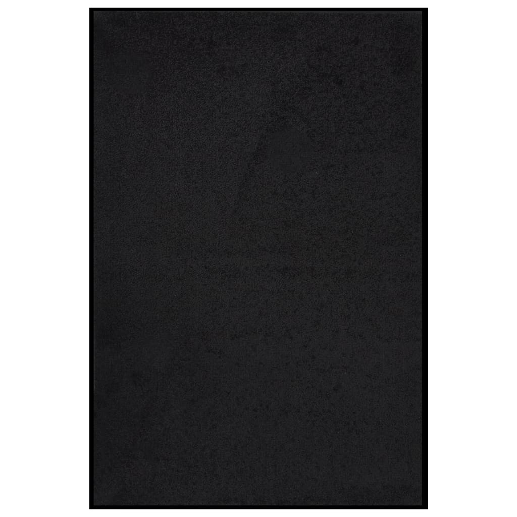 vidaXL Fußmatte 80x120 cm Schwarz