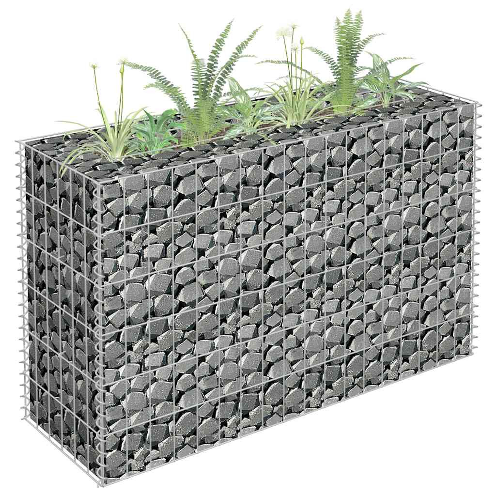 vidaXL Gabionen-Hochbeet Verzinkter Stahl 90×30×60 cm