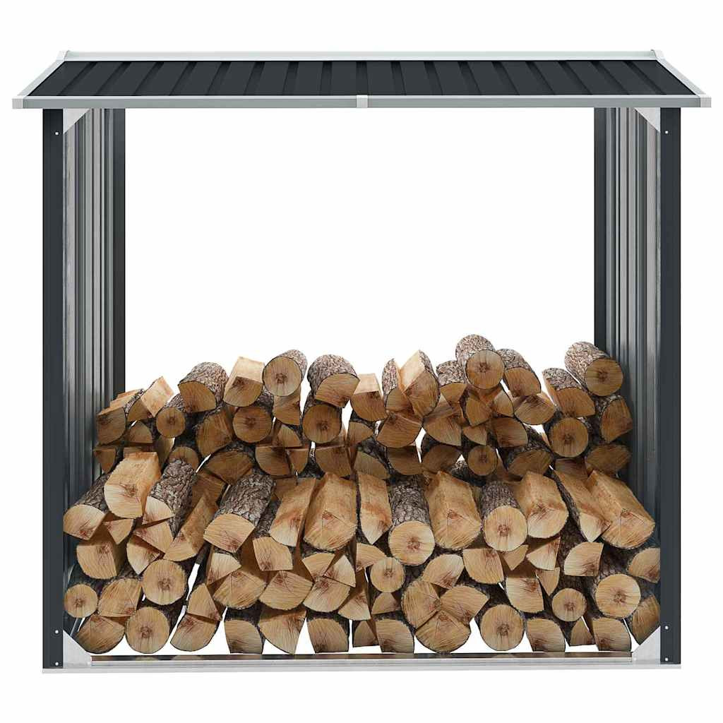 vidaXL Brennholzlager Verzinkter Stahl 172x91x154 cm Anthrazit
