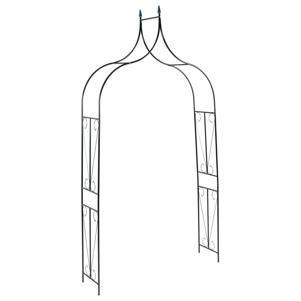 vidaXL Rosenbogen Dunkelgrün 142x37x275 cm Eisen