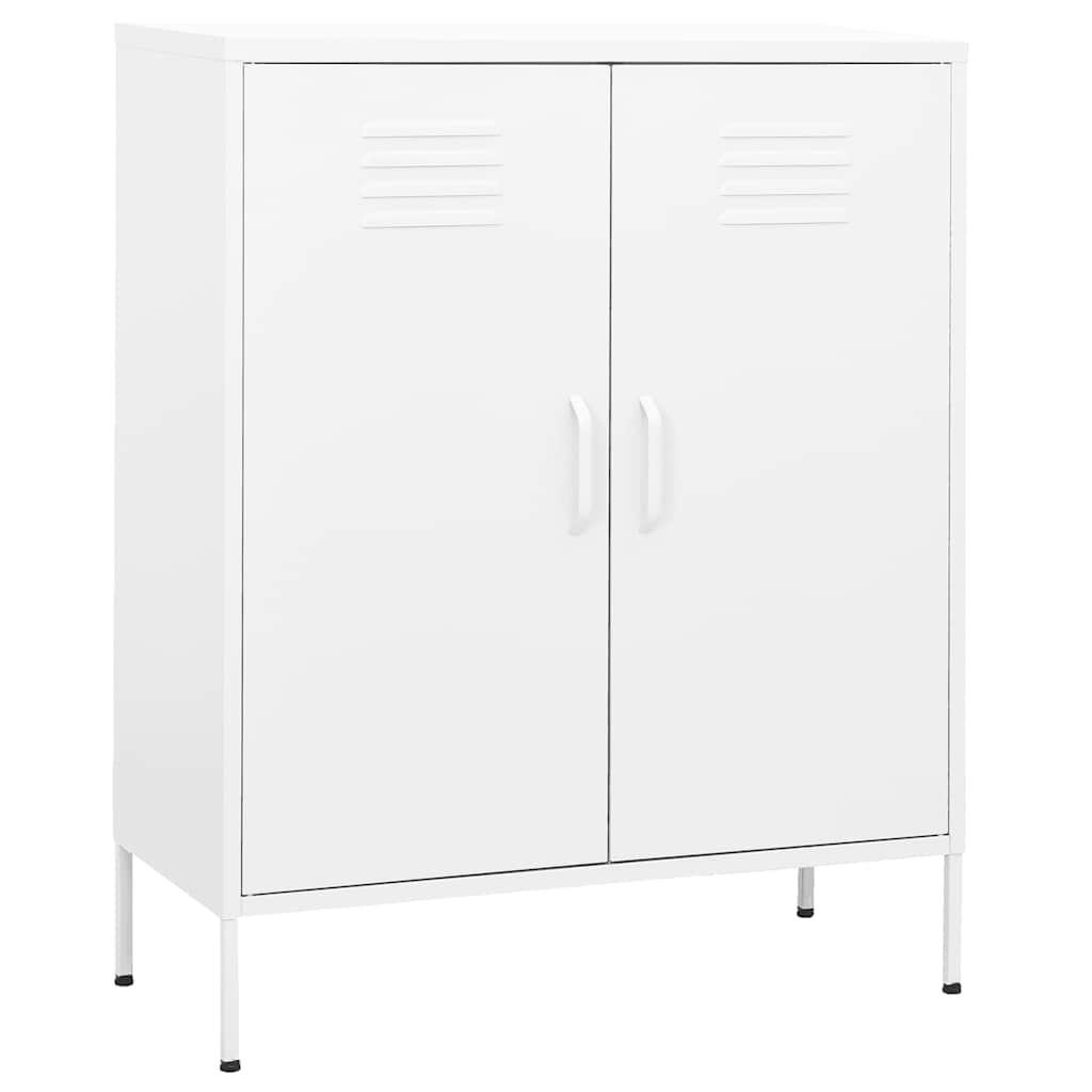 vidaXL Lagerschrank Weiß 80x35x101,5 cm Stahl