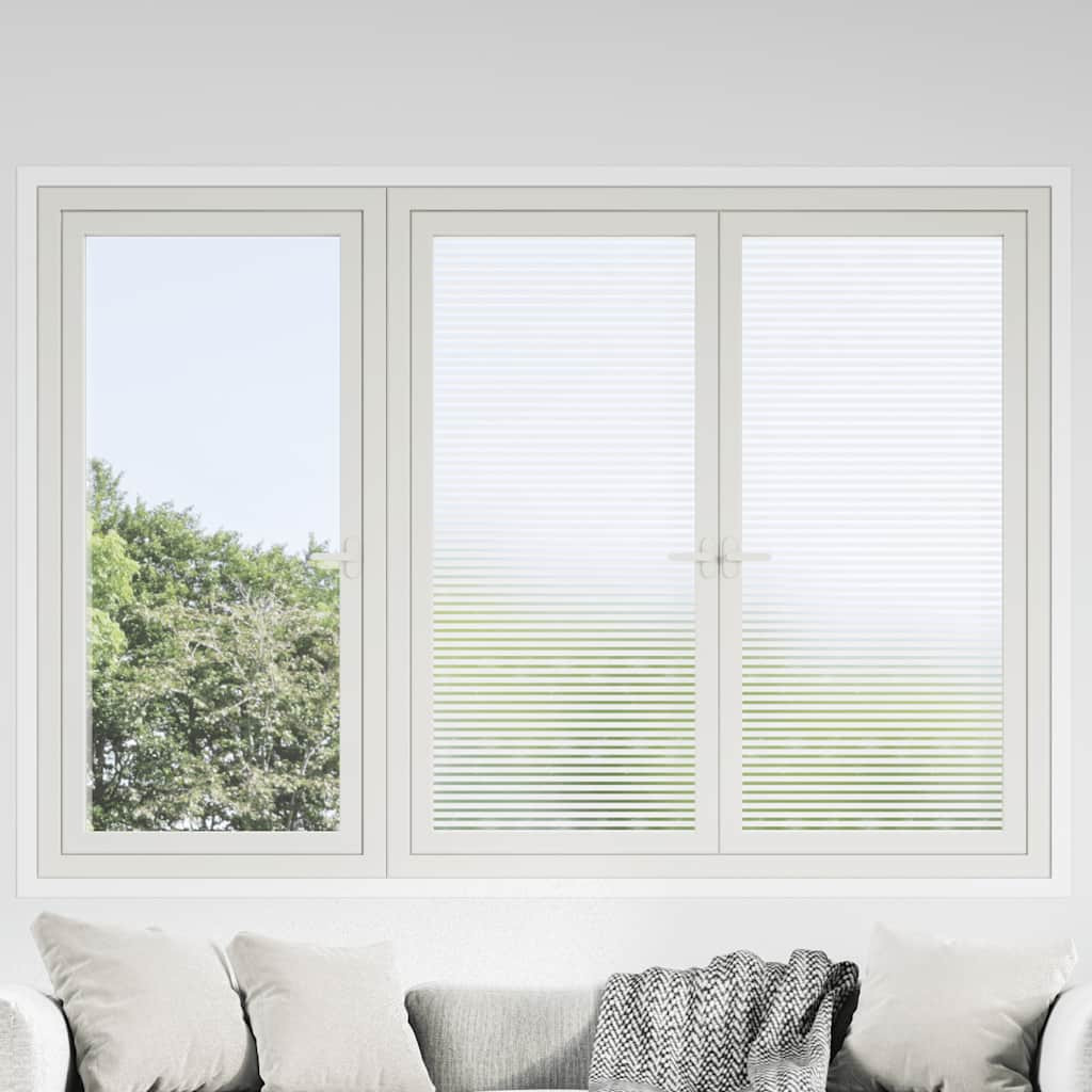 vidaXL Fensterfolie Matt Streifen-Design 0,9x100 m PVC