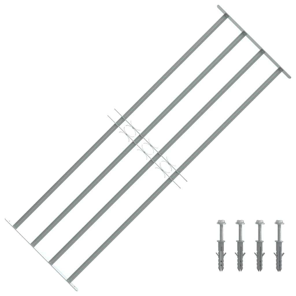 vidaXL Fenstergitter 1000-1500 mm Galvanisiertes Stahl Silber