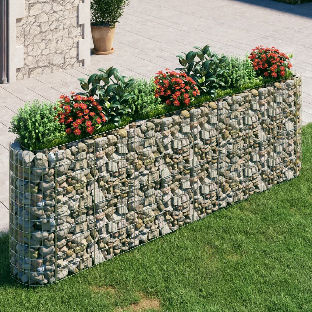 vidaXL Gabionen-Hochbeet Verzinktes Eisen 330x50x100 cm