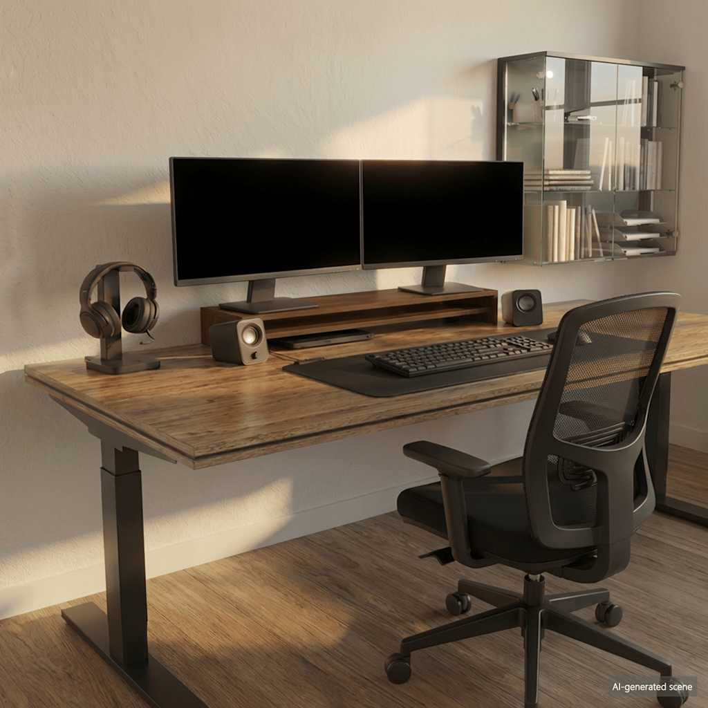 vidaXL Monitorständer Braun Eichen-Optik 100x24x13 cm Holzwerkstoff