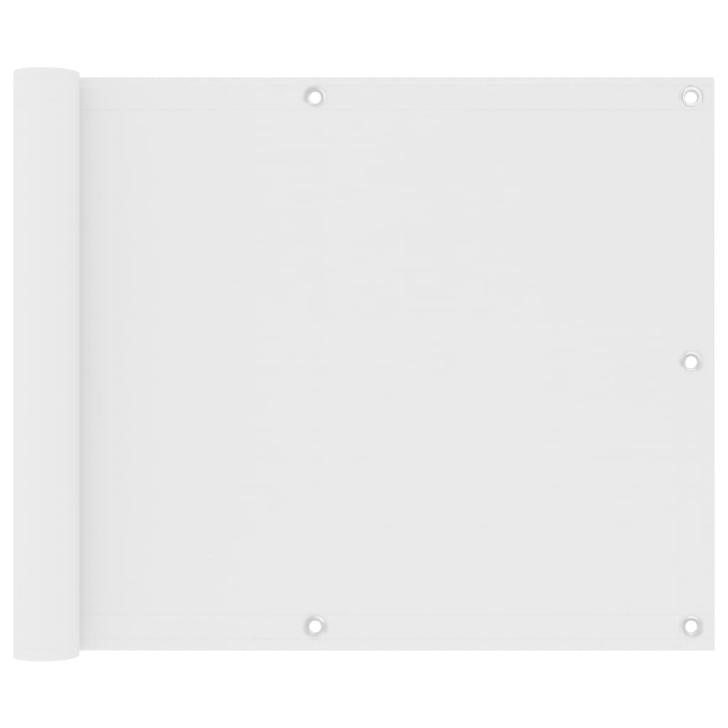 vidaXL Balkon-Sichtschutz Weiß 75x400 cm Oxford-Gewebe