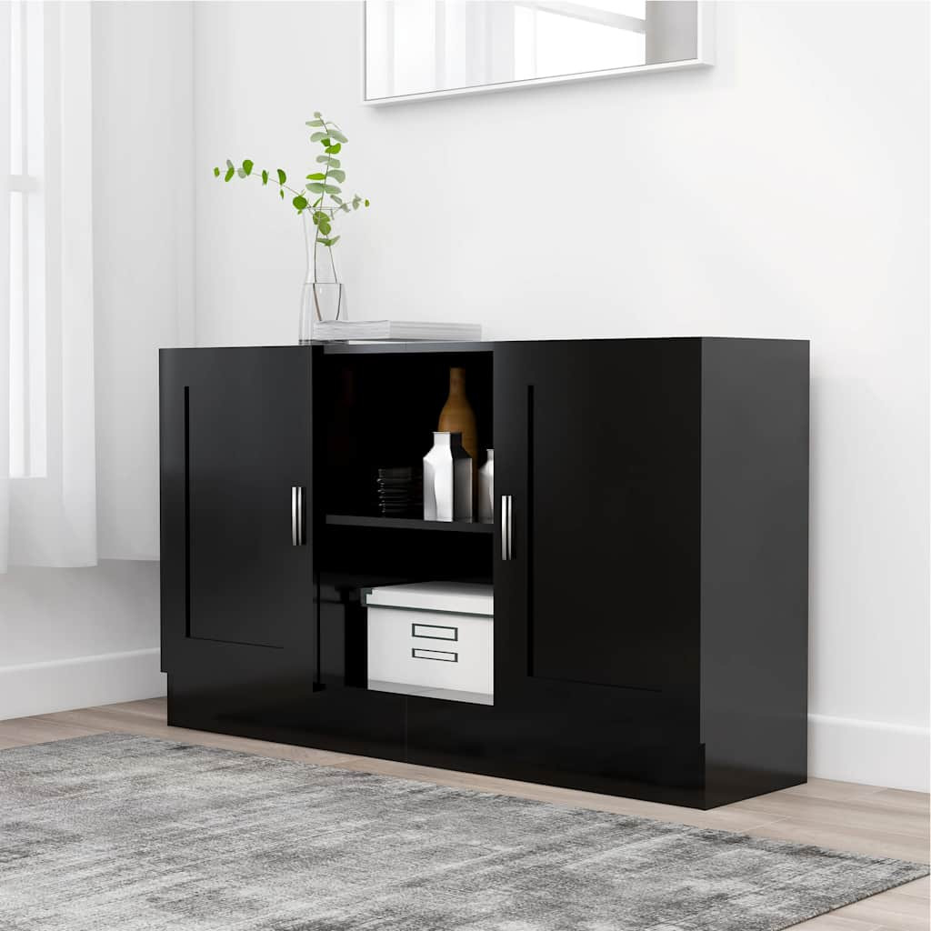 vidaXL Sideboard Schwarz 120x30,5x70 cm Holzwerkstoff