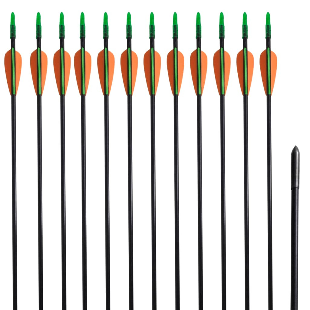 vidaXL Recurvebogen-Pfeile 30" 0,6 cm Fiberglas 12 Stk.