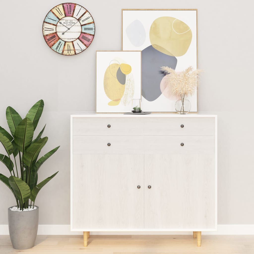 vidaXL Selbstklebende Möbelfolie Weißes Holz 500 x 90 cm PVC