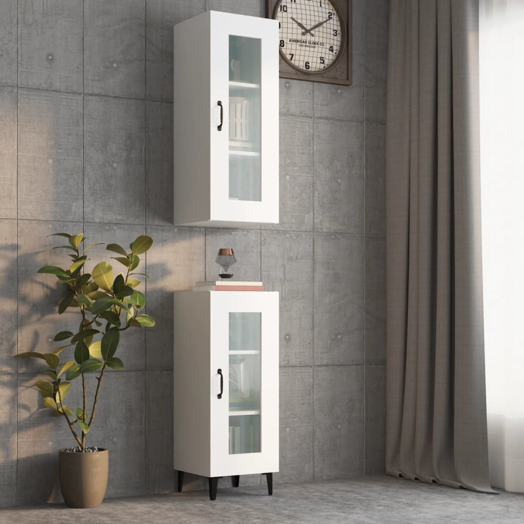 vidaXL Hängeschrank Weiß 34,5x34x90 cm