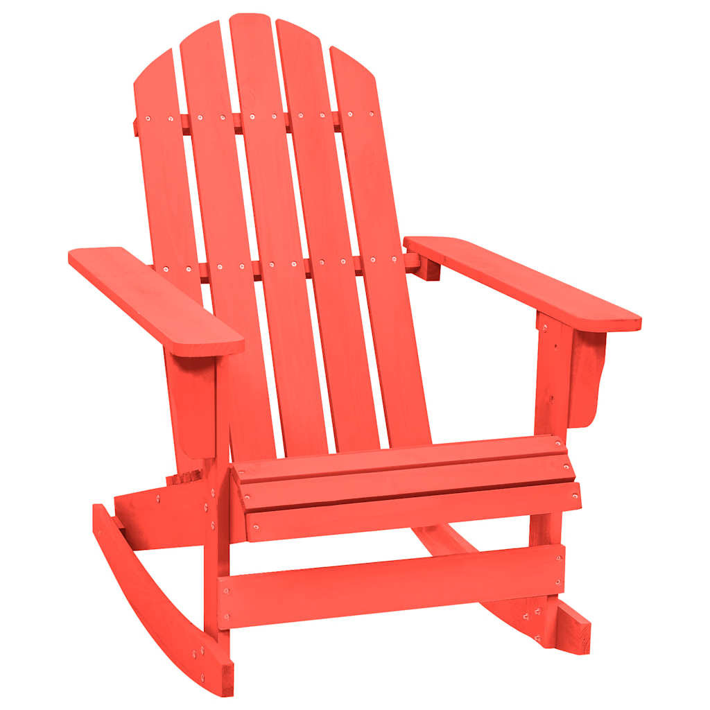 vidaXL Adirondack-Schaukelstuhl Massivholz Tanne Rot