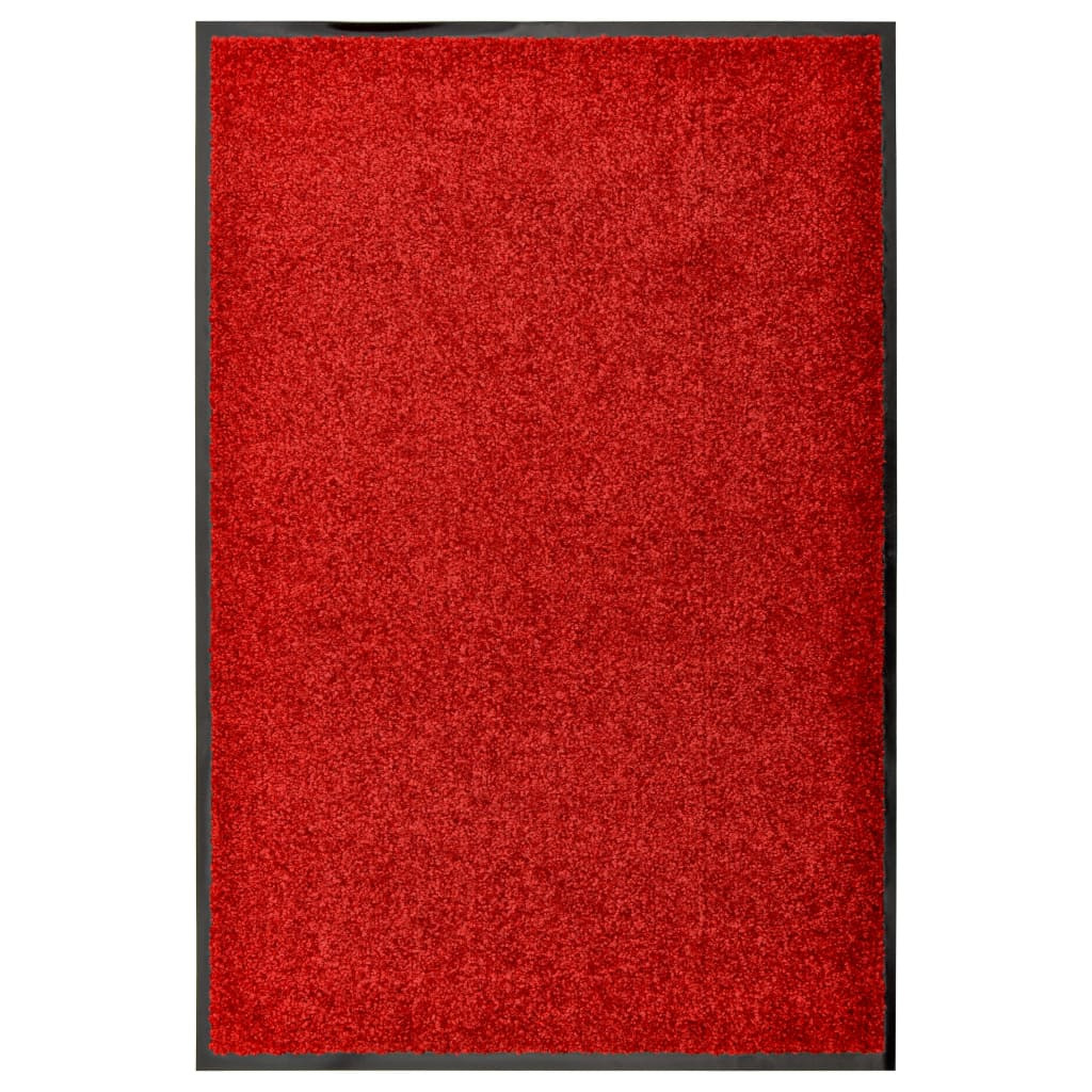 vidaXL Fußmatte Waschbar Rot 60x90 cm