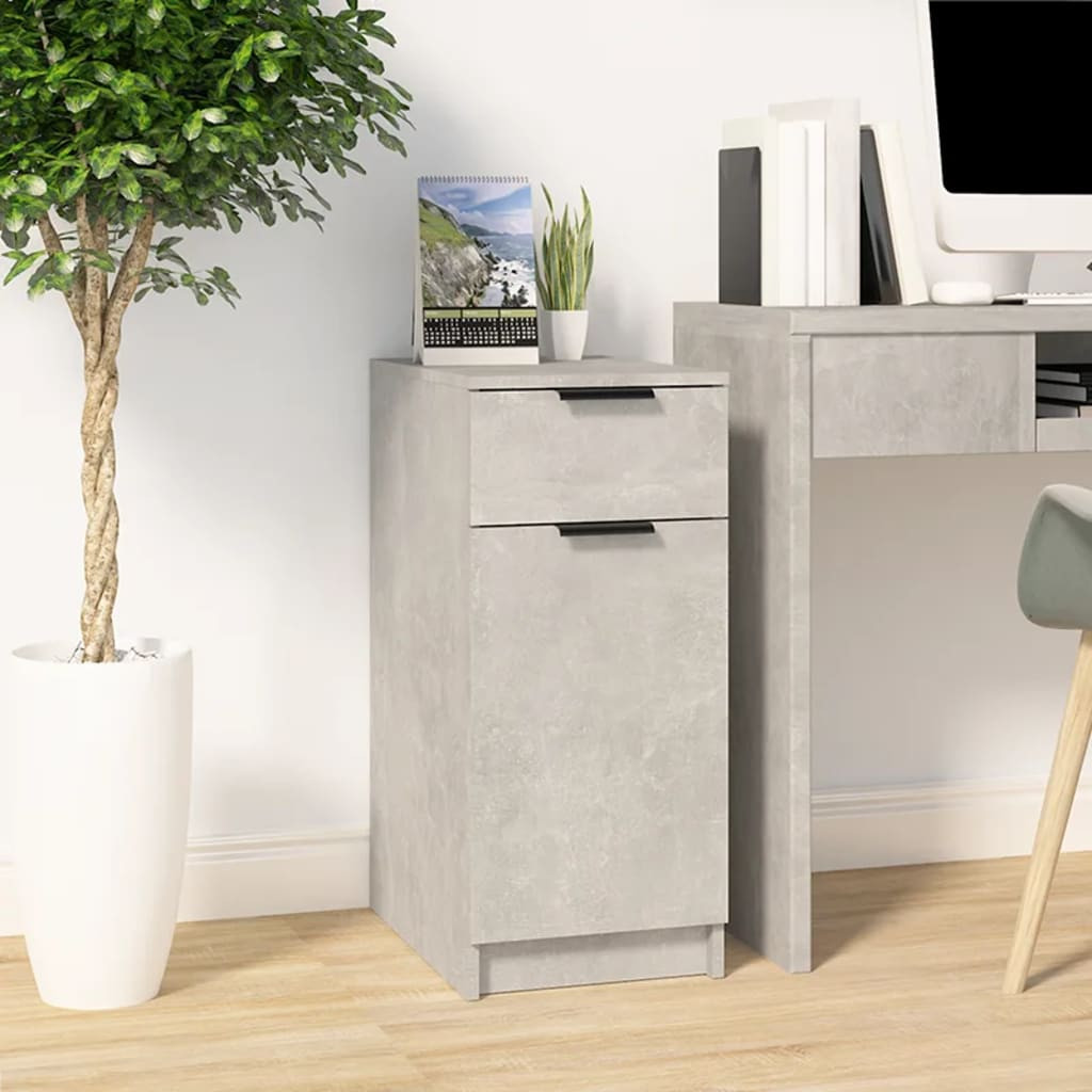 vidaXL Büroschrank Betongrau 33,5x50x75 cm Holzwerkstoff